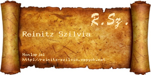 Reinitz Szilvia névjegykártya