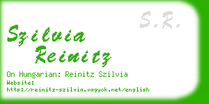 szilvia reinitz business card